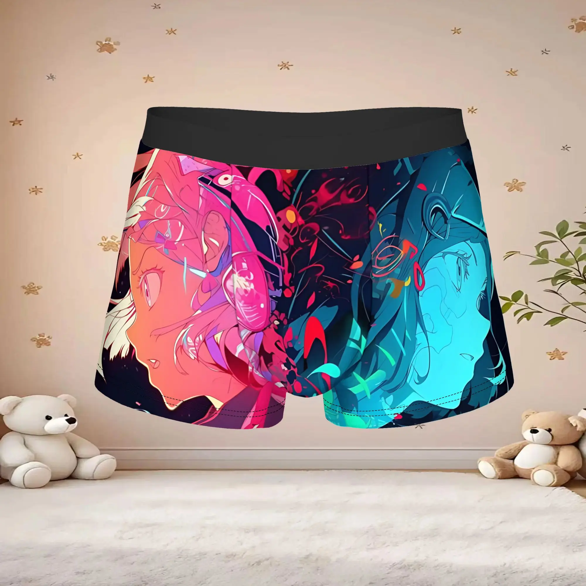 Popular Anime Game Theme Of Romance Girls boxers  adults 18 plus Underpants Homme Panties Men's Underwear Comfortable Shorts