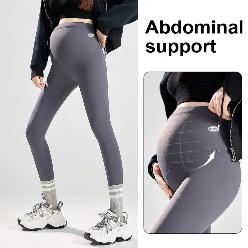 الأمومة دعم البطن الحليب زغب الدفء سليم اليوغا السراويل الحمل النساء عداء ببطء سميكة Sweatpants طماق الحوامل