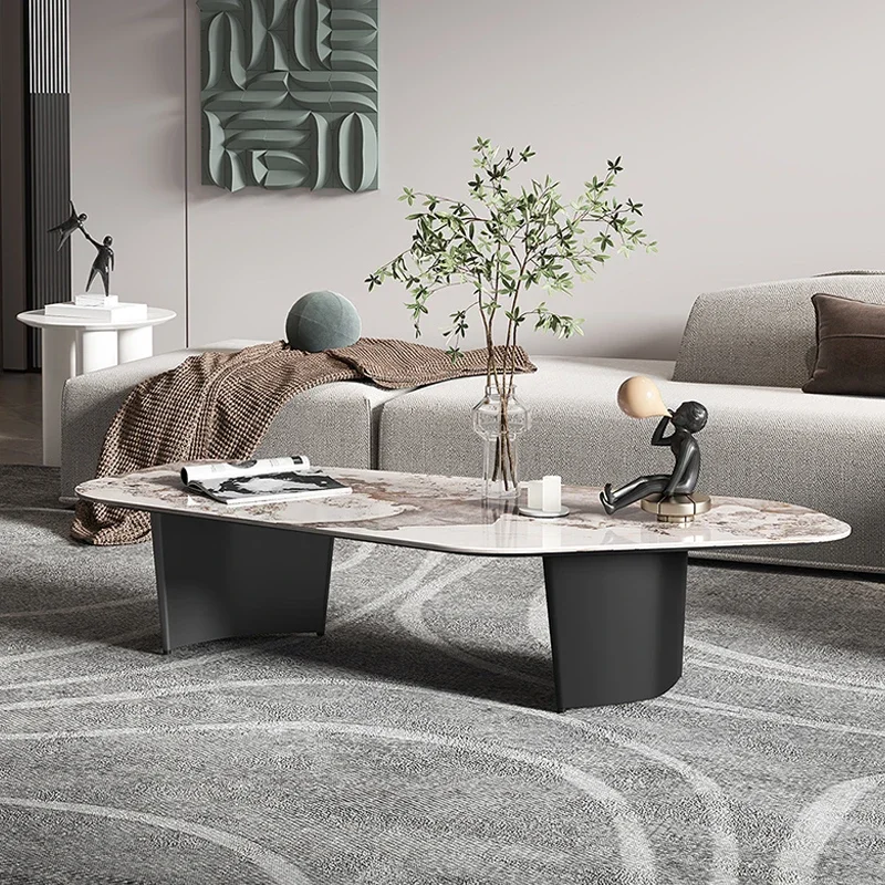 Marble Modern Coffee Table Living Room Nordic Makeup Auxiliary Coffee Table Service Console Makeup Muebles Table Basse Furniture