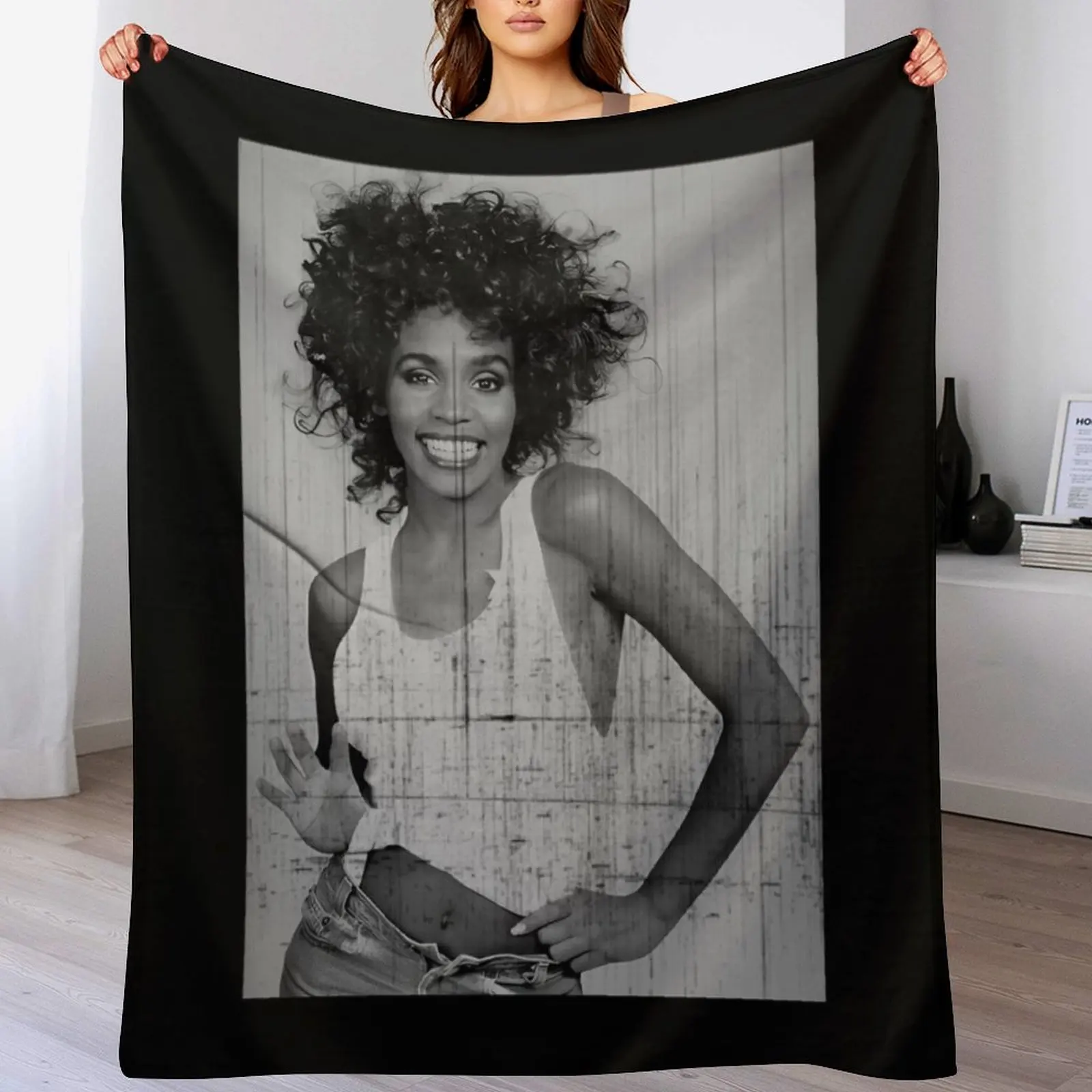 

Whitney Houston Throw Blanket Air Conditioner Soft Blanket for Office Home