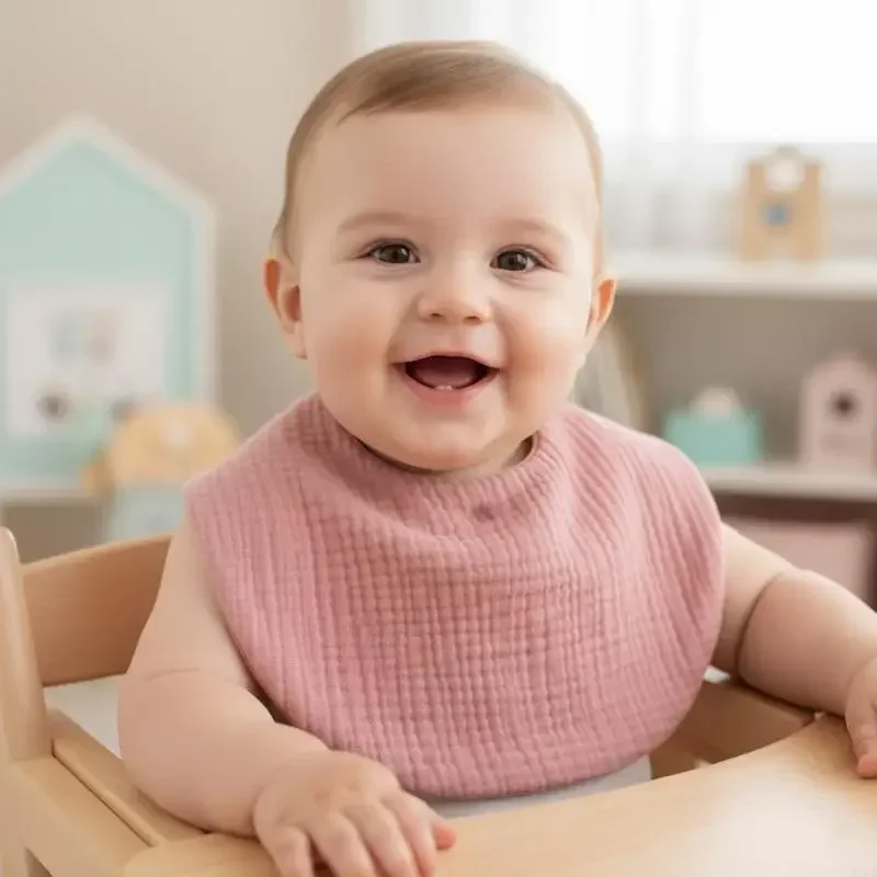 

Set of 4pcs Soft Cotton U Shaped Baby Bib Leakproof Design Burp Cloths for Sensitive Skin Infants and Toddler 15UB