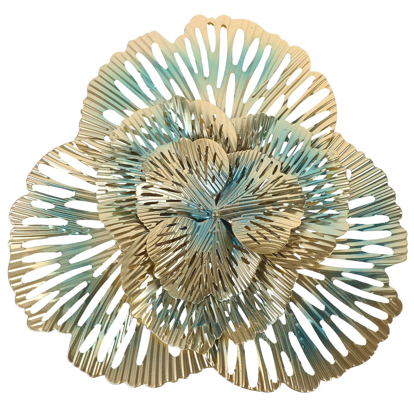 

Wall Hanging Metal Flower Mirror Decor Living Room Aesthetic Artwork 3D Leaves Design Sturdy Home Gifts