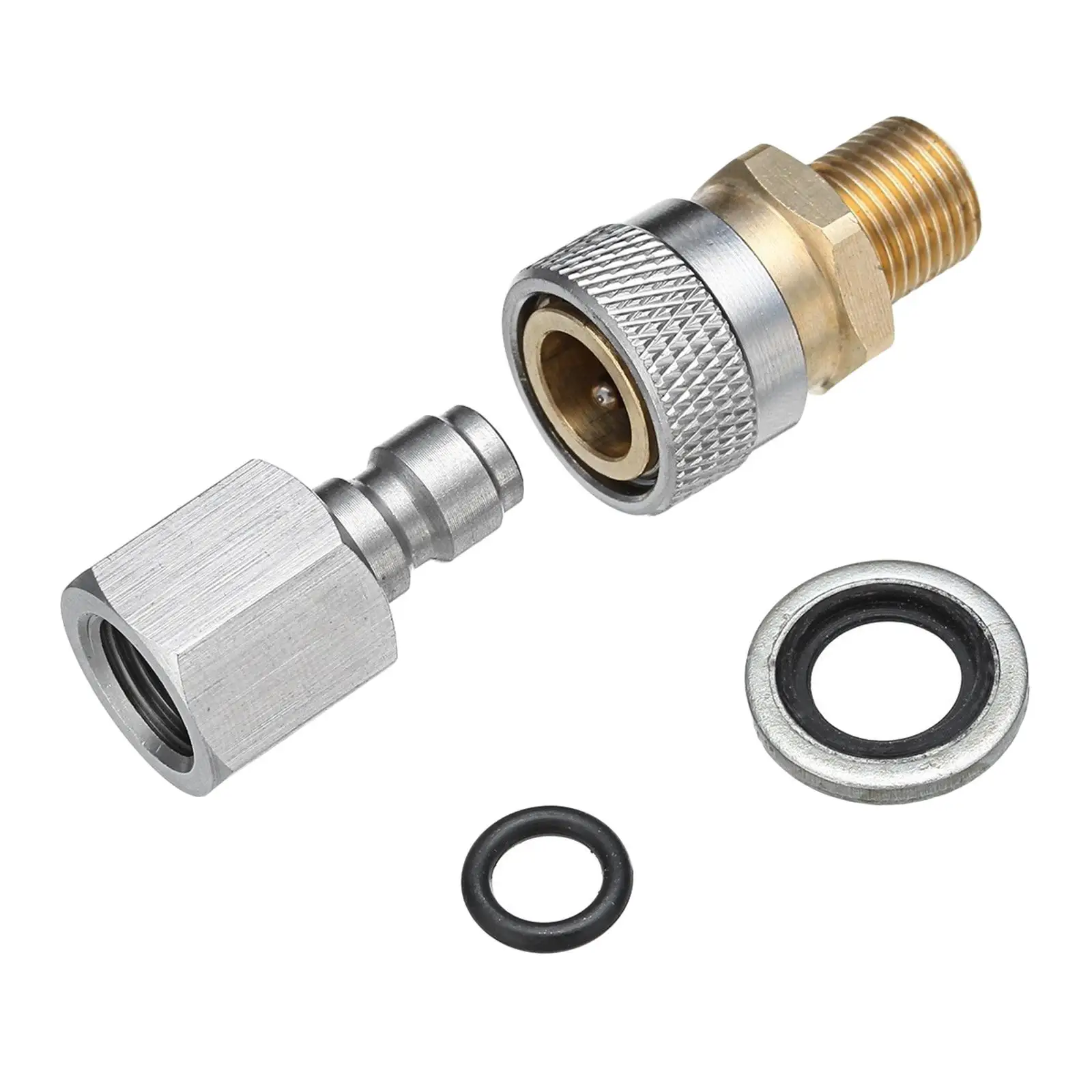 Steel Quick Coupling Pressure Washer 1/8 inch Sprayer Thread Fittings Quick Disconnect Connector Adapter Outdoor