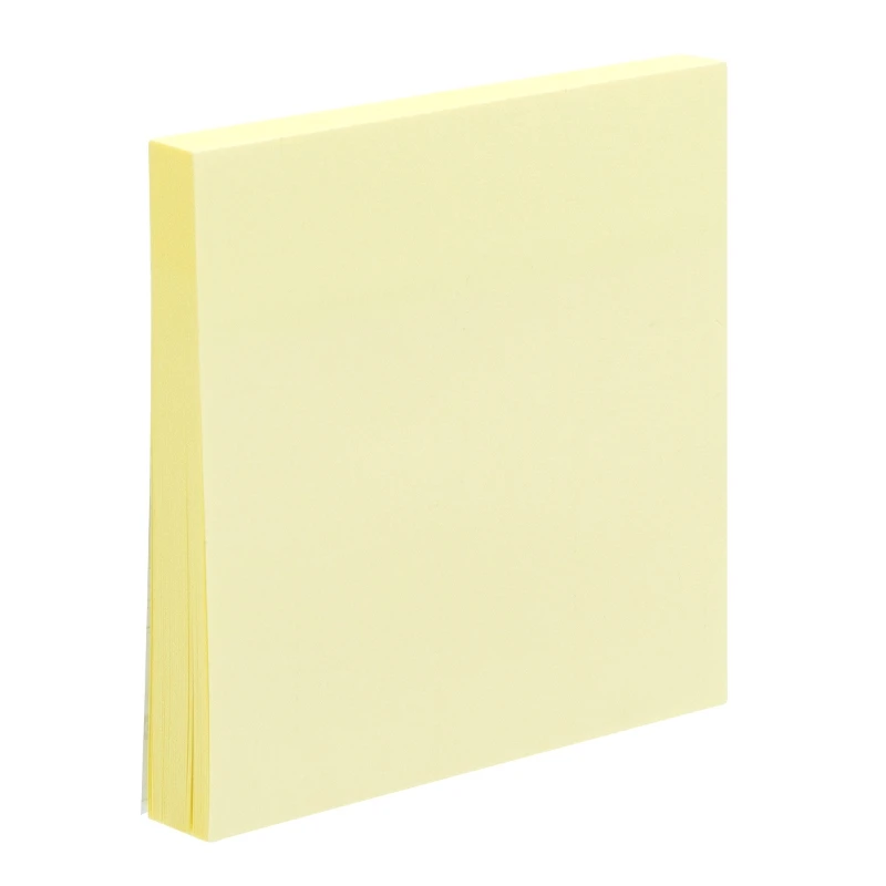 Deli 100 pz/borsa note adesive giallo tinta unita forniture 9076