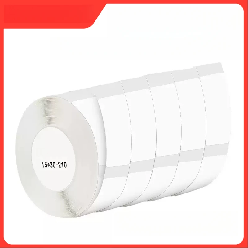 ¡Papel especial para uso especial! Rollo de papel de etiqueta, 15*30mm 12*30mm 15*50mm, pegatina adhesiva impermeable, imprime claramente y se pega duradera