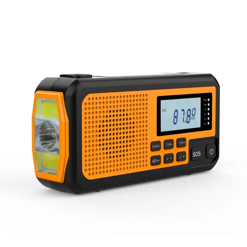 Multifunctional Emergency Radio Solar Hand Crank Power Bank Flashlight Reading Lamp Outdoor Survival Kit