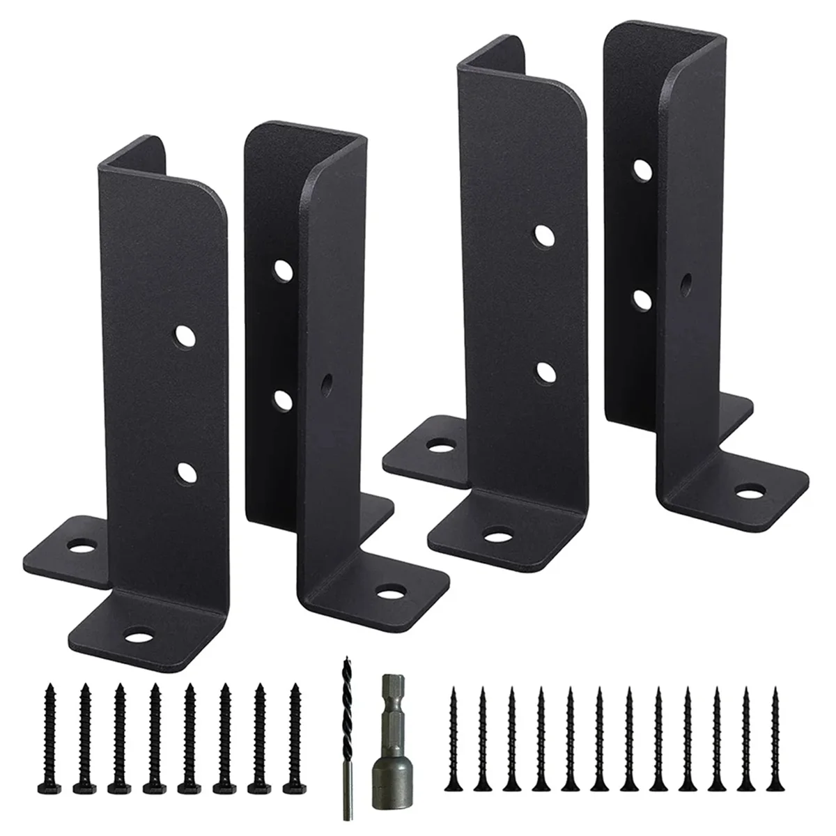 4Pcs Adjustable Deck Post Anchor Base Brackets Fence for Pergola Fence Railing Mailbox Pavilion Garden