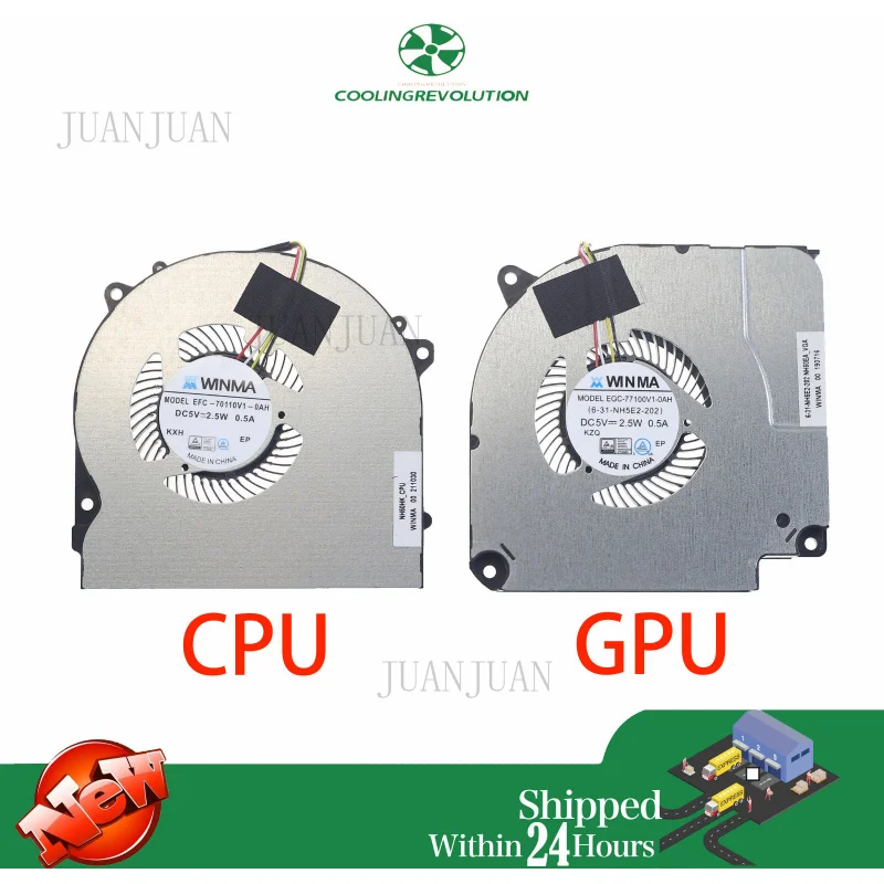 

A+ Laptop CPU GPU Cooling Fan for Clevo NH50RA NH50EA 6-31-NH5E2-202 EGC-77100V1-0A