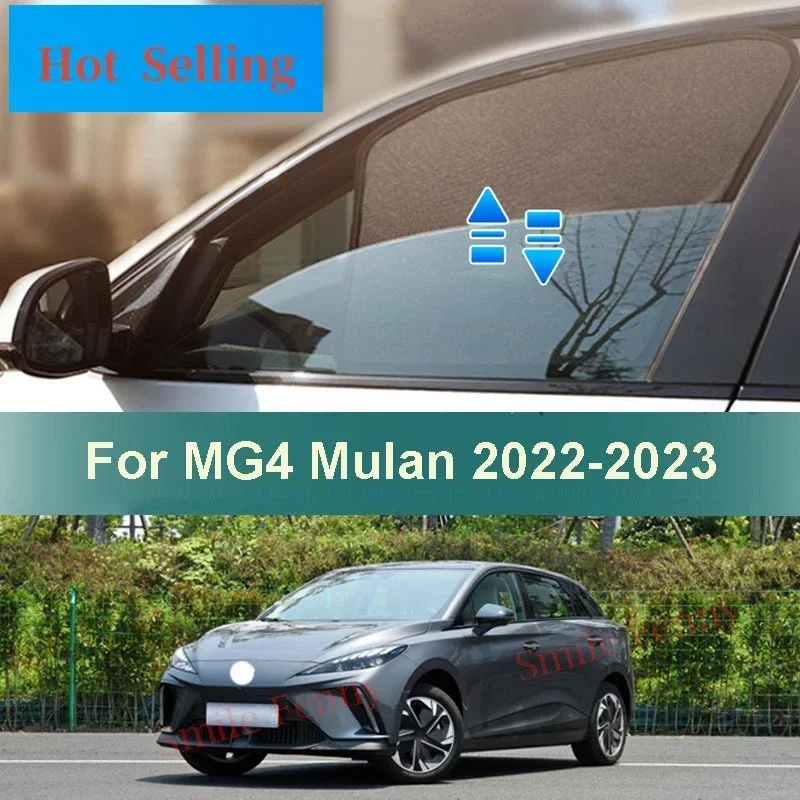 For MG4 MG 4 EH32 Mulan 2022 2023 Magnetic Car Sunshade Sun Protection Cover Mesh Curtains Sun Visor Sunscreen Heat insulation