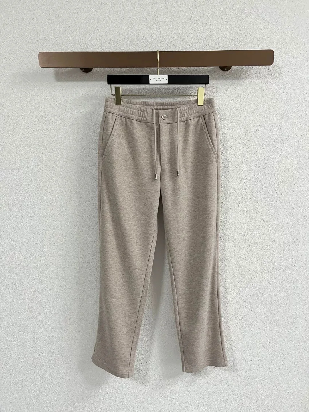 

Итальянские мужские повседневные брюки из смеси шерсти с эластичной резинкой на талии, тонкие прямые теплые осенне-зимние модные элитные брюки