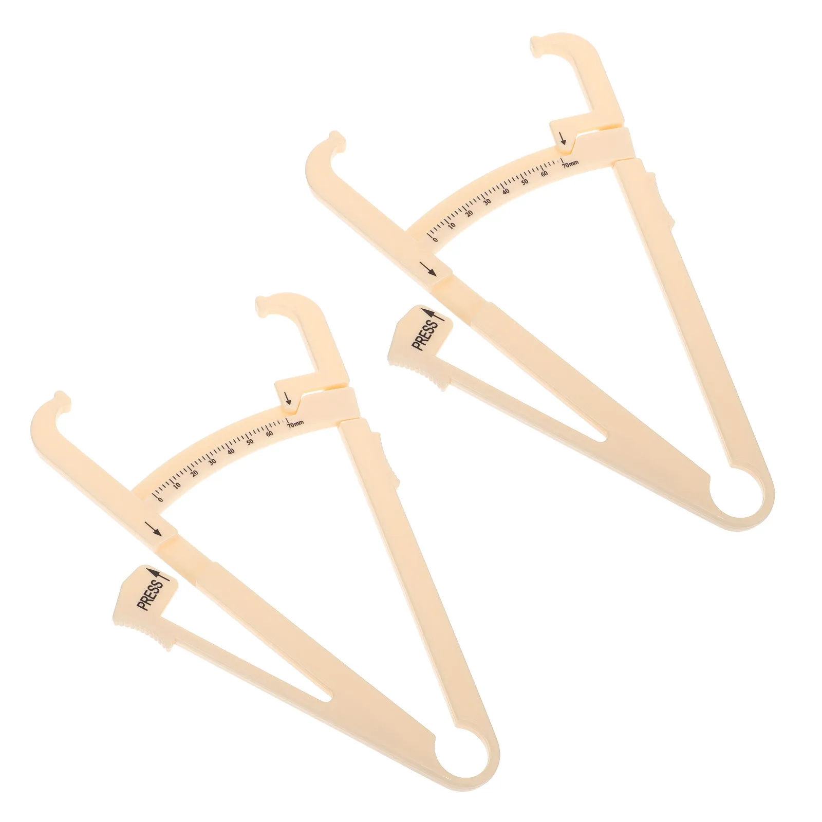 2Pcs Body Fat Caliper Handheld Skinfold Measuring Device for Men Women Accurate Body Fat Tester Charts Measuring Tool