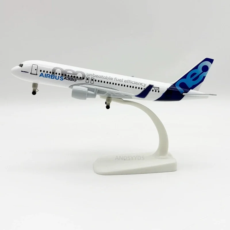 20CM A320 NEO prototipo aleación simulación estática avión juguete metal modelo aviación ornamento con ruedas modelo colección exhibición