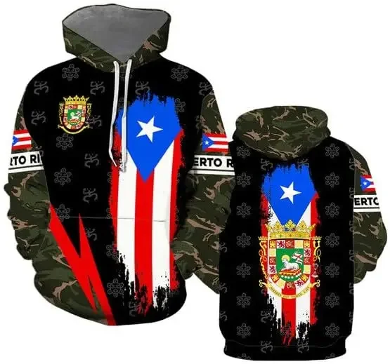 

Personalized Name Hoodie,Puerto Rico 3D Sweatshirt,Vintage Black Pattern Hoodie, Zip Hoodie,Puerto Rico Flag Hoodie Unisex