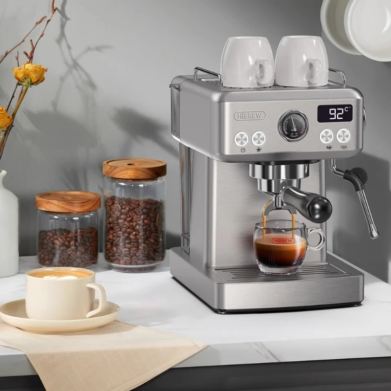 Cafetera semiautomática italiana de preparación en frío para el hogar, pequeña, de acero inoxidable, plageфе, Nesspresso, Cafetera Expreso