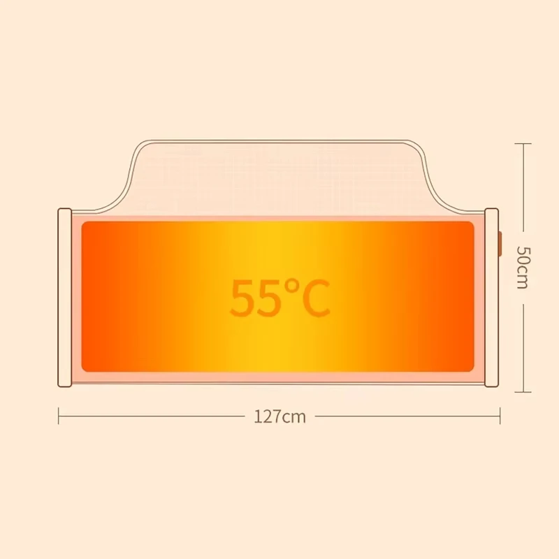 Calentador de pies eléctrico plegable, calentador de pies con termostato ajustable portátil para oficina en casa