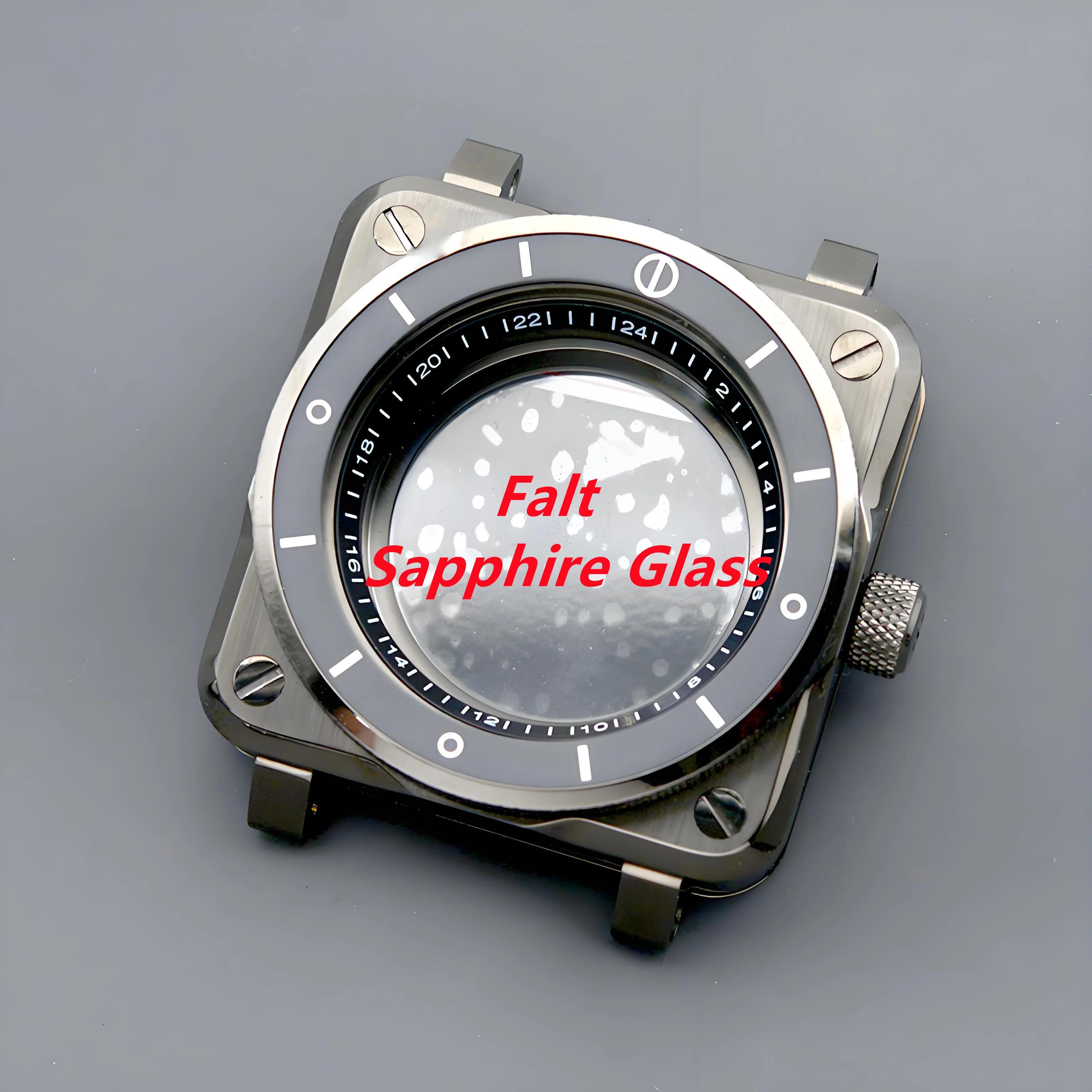 بندقية اللون مربع الرجال الغوص ساعة الياقوت كريستال 10ATM مقاوم للماء صالح NH34 NH35 NH36 NH38 NH39 ساعة أوتوماتيكية إصلاح أجزاء