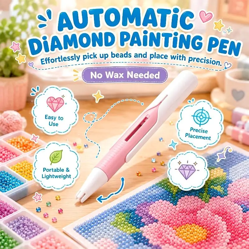 Automatic  Pen Bead Dispenser Beadblitz No Waste Design for Beginners Professional Diamond Art Craft Makers
