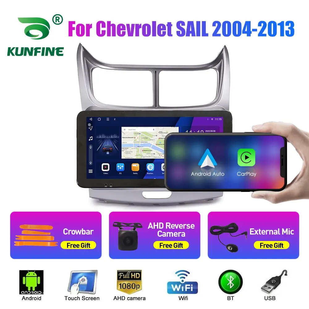 

10,33-дюймовый автомобильный радиоприемник для Chevrolet Sail 2004-13, 2Din, Android, восьмиядерный автомобильный стерео DVD, GPS-навигатор, плеер, QLED-экран Carplay