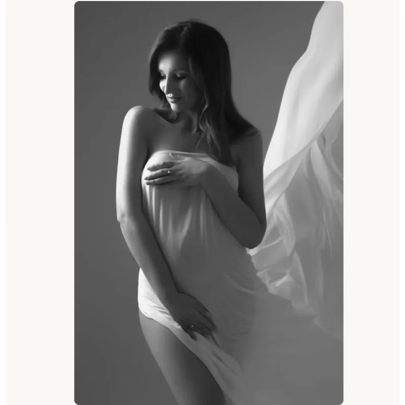 4M Silk chiffon  Ecru Sheer Draping Fabric Fine Art Photography Props Pregnancy Photoshoot Haute Couture Boudoir Outfit
