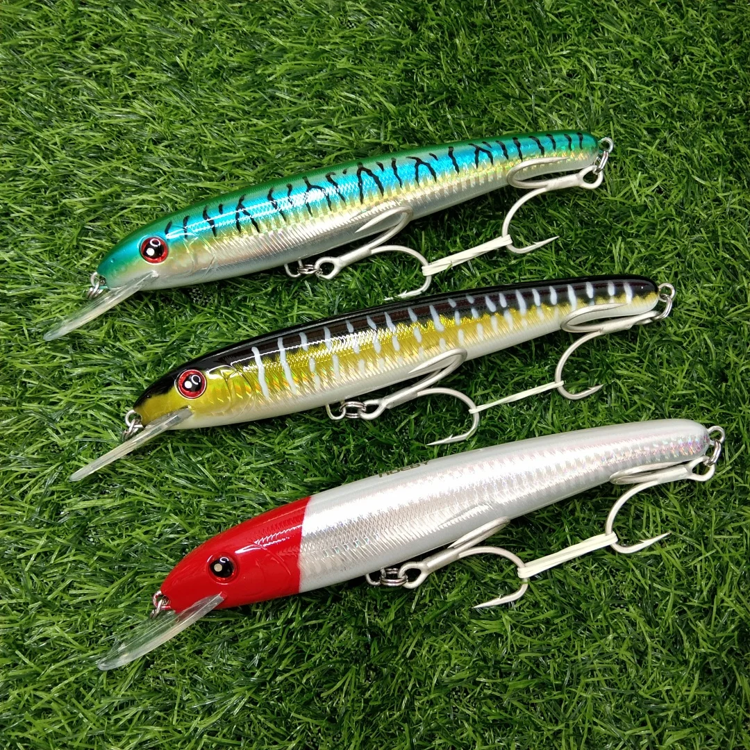 ノビー-3個入り-180mm-48g-フローティング-3m-ロングキャスト-ディープダイビング-ミノー-海釣り-淡水-ハードベイト-バイオニック-フェイクフィッシング-ルアー