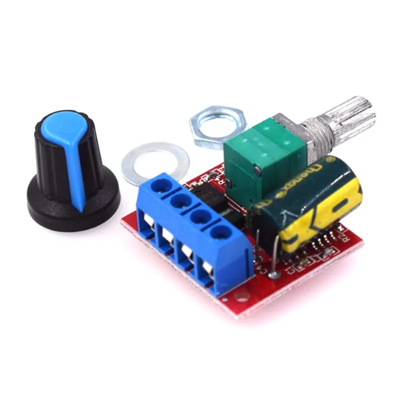 Mini DC Motor PWM Speed Controller, DC 5V-35V 5A Speed Adjustable Switch Module, 6V 12V 24V Variable Voltage Regulator