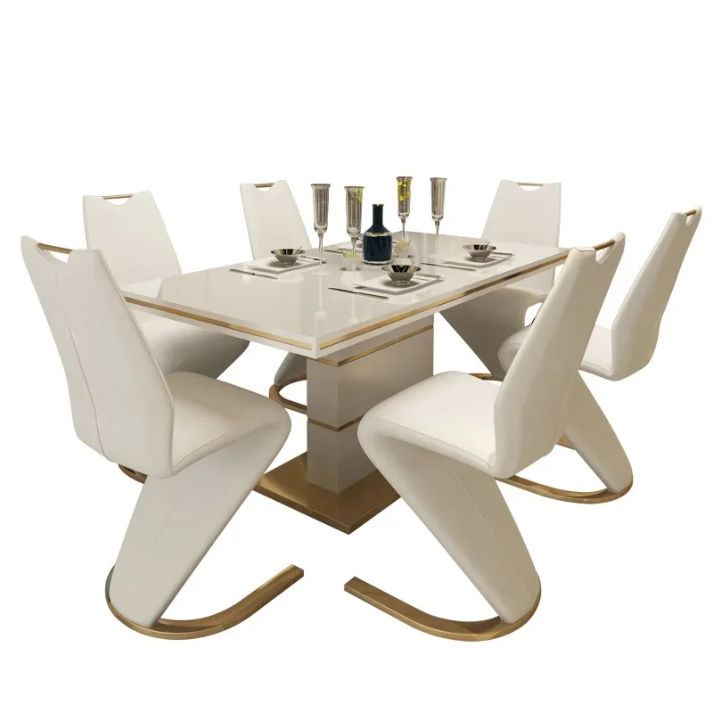 

Post-modern dining table and chair combination household dining table light luxury dining table