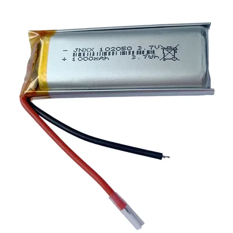 3.7V 102050 Lithium Polymer Rechargeable Battery 1000mah Lithium Battery for MP3 GPS Recorder LED Light Beauty Instrument