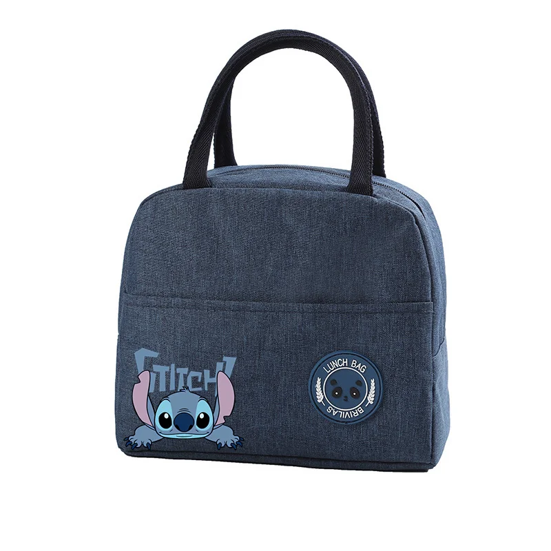 Disney Stitch Insulated Lunch Bag Student Bento Pack Aluminum Foil Meal Pack Lunch Thermal Insulation Outdoor Bags Kids Gifts