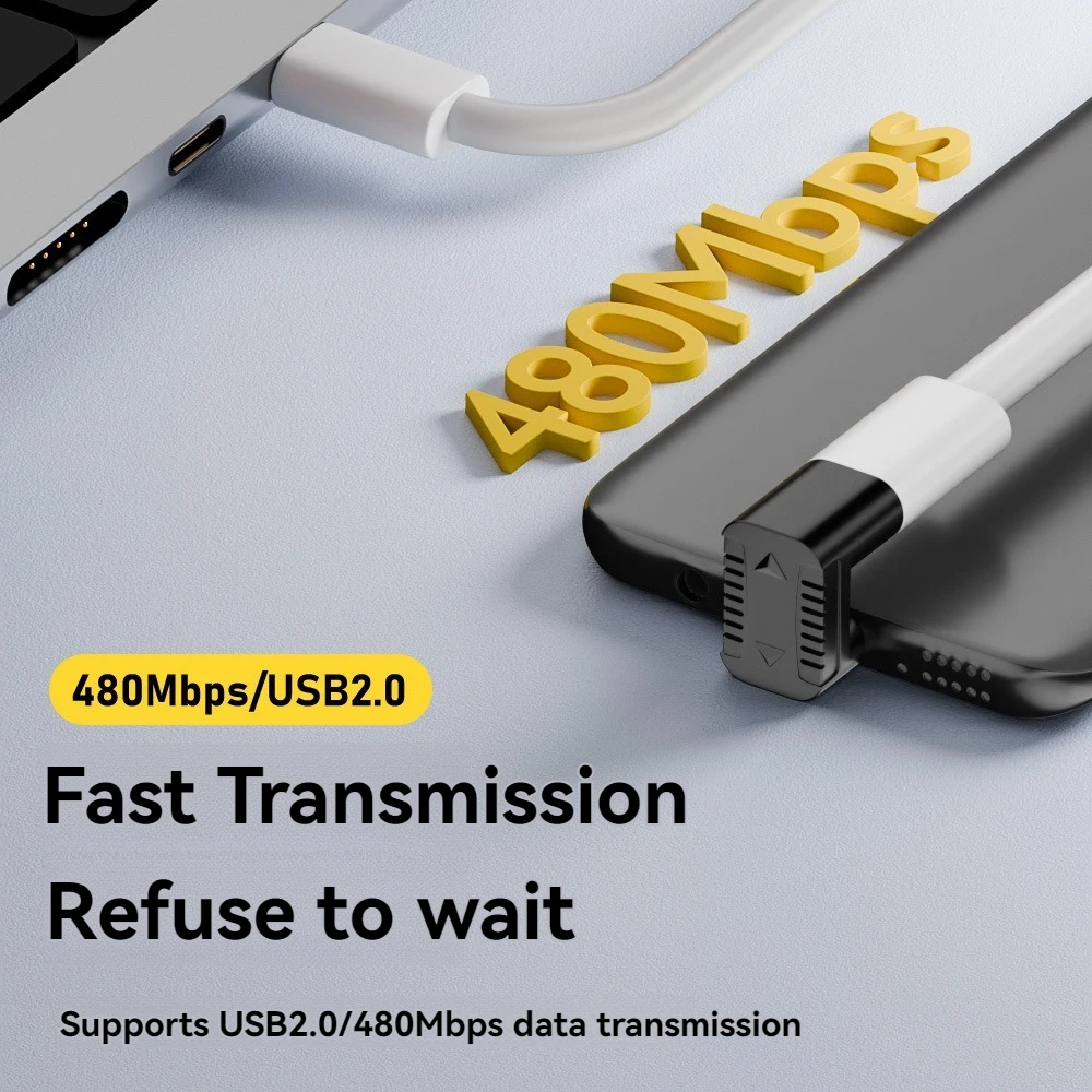 Type-C Female To Micro Male USB 2.0 Adapter Microphone Interface At 480Mbps Data Transmission 10W Fast Charging Adapter