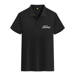 New Ford Summer Work Suit Customized 4S Shop Short sleeved T-shirt Work Suit Polo Shirt Flip Collar Top