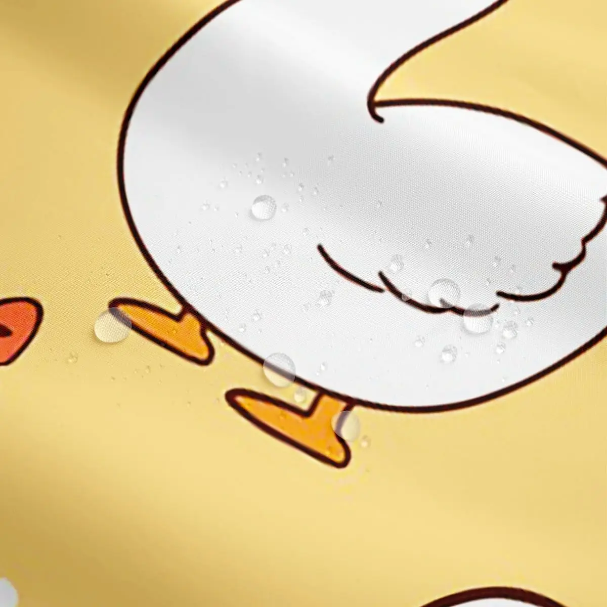 Cute Rubber Duck Shower Curtain Yellow Cartoon Duck Family Bathroom Shower Curtain Novelty Decor Waterproof Bathroom Accessories view 4