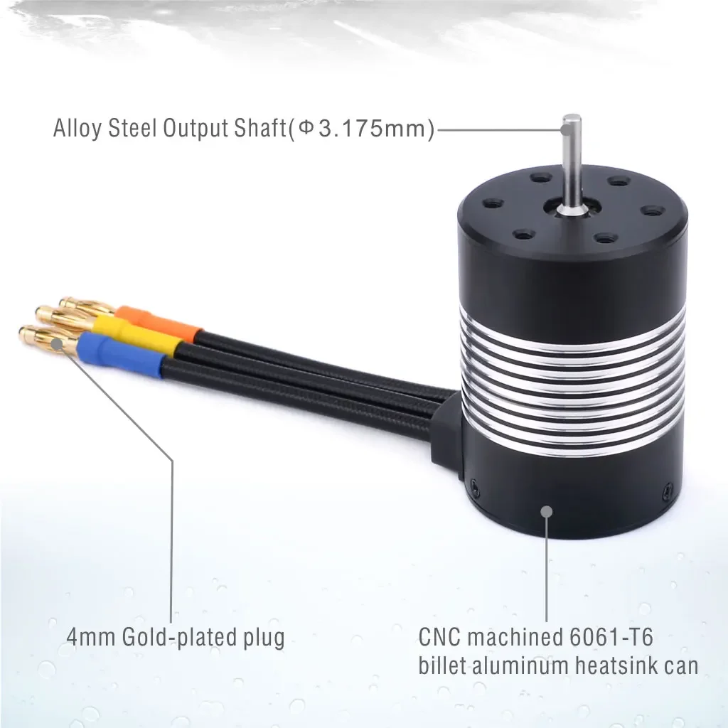 Surpass Hobby 3650 2300KV/4300KV/5200KV/7700KV Waterproof Brushless Motor for RC 1/10 Car Racing Axial Wltoys Model Accessories