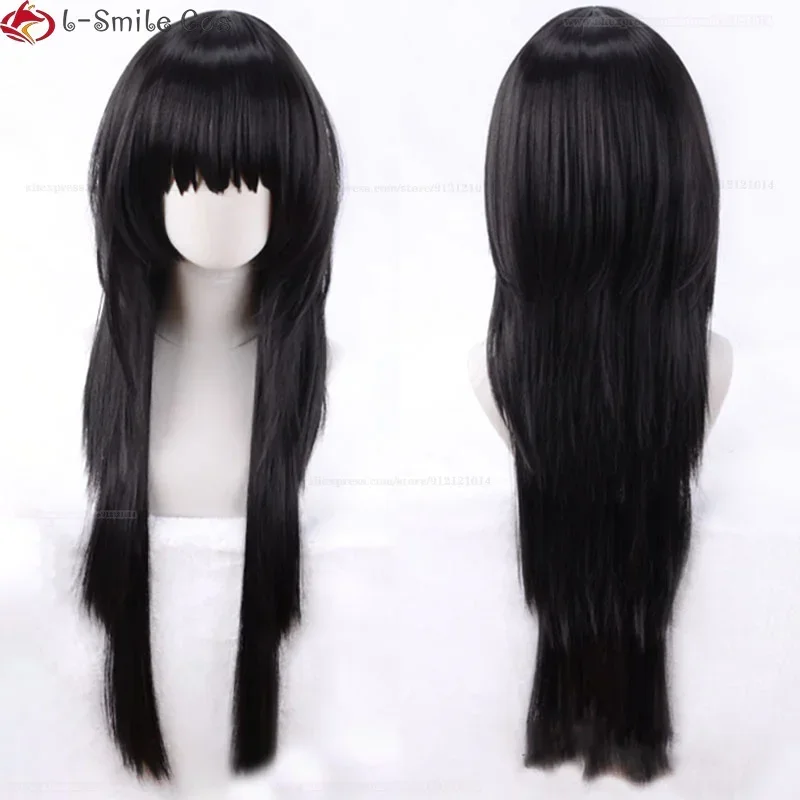 Аниме Hyouka Chitanda Eru/HUNTER×HUNTER Alluka Zoldyck, парик для косплея, черные термостойкие синтетические парики для Хэллоуина + шапочка для парика