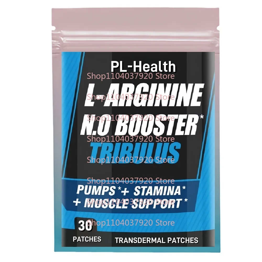 30 Patches Nitric Oxide Booster Transdermal Patches L Arginine L Citrulline for Vascularity, Muscle Growth, Endurance