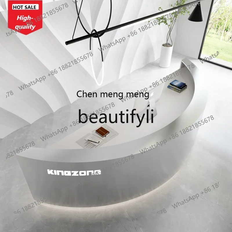 

C45 Company Beauty Salon Stainless Steel Front Desk Reception Desk Barber Shop Arc checkout page