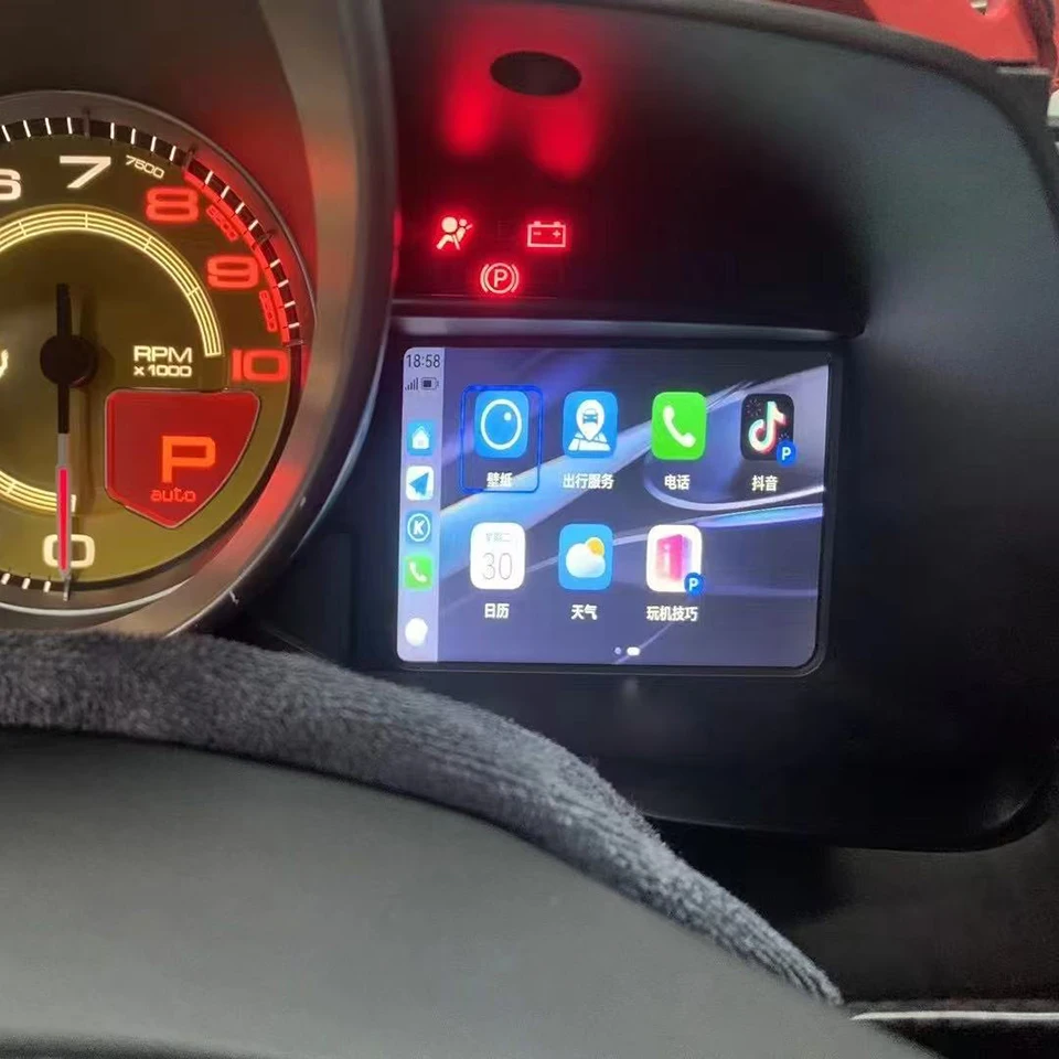 

AZTON Wireless iPhone Android CarPlay Module for Ferrari 458 Mirror-Link Youtube Netflix Navigation OEM Car Multimedia Screen