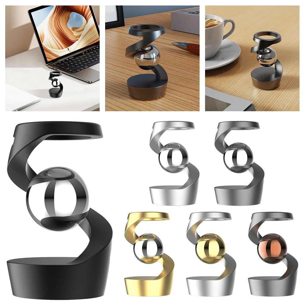 

Desktop Levitating Gyroscope Stress Relieve Metal Tabletop Floating Gyro Gravity Defying Kinetic Desk Toy for Office Desk Decor