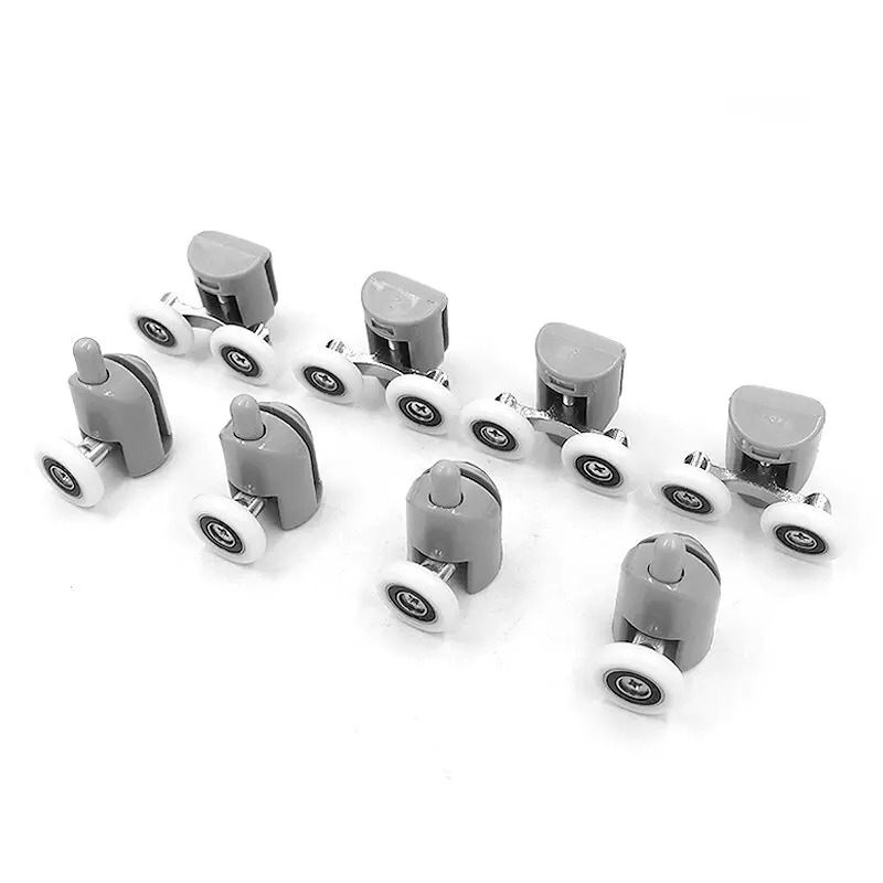 8pcs Diameter 23/25/27mm Shower Door Rollers/Runners/Wheels shower room pulley Replacement 4top +4bottom