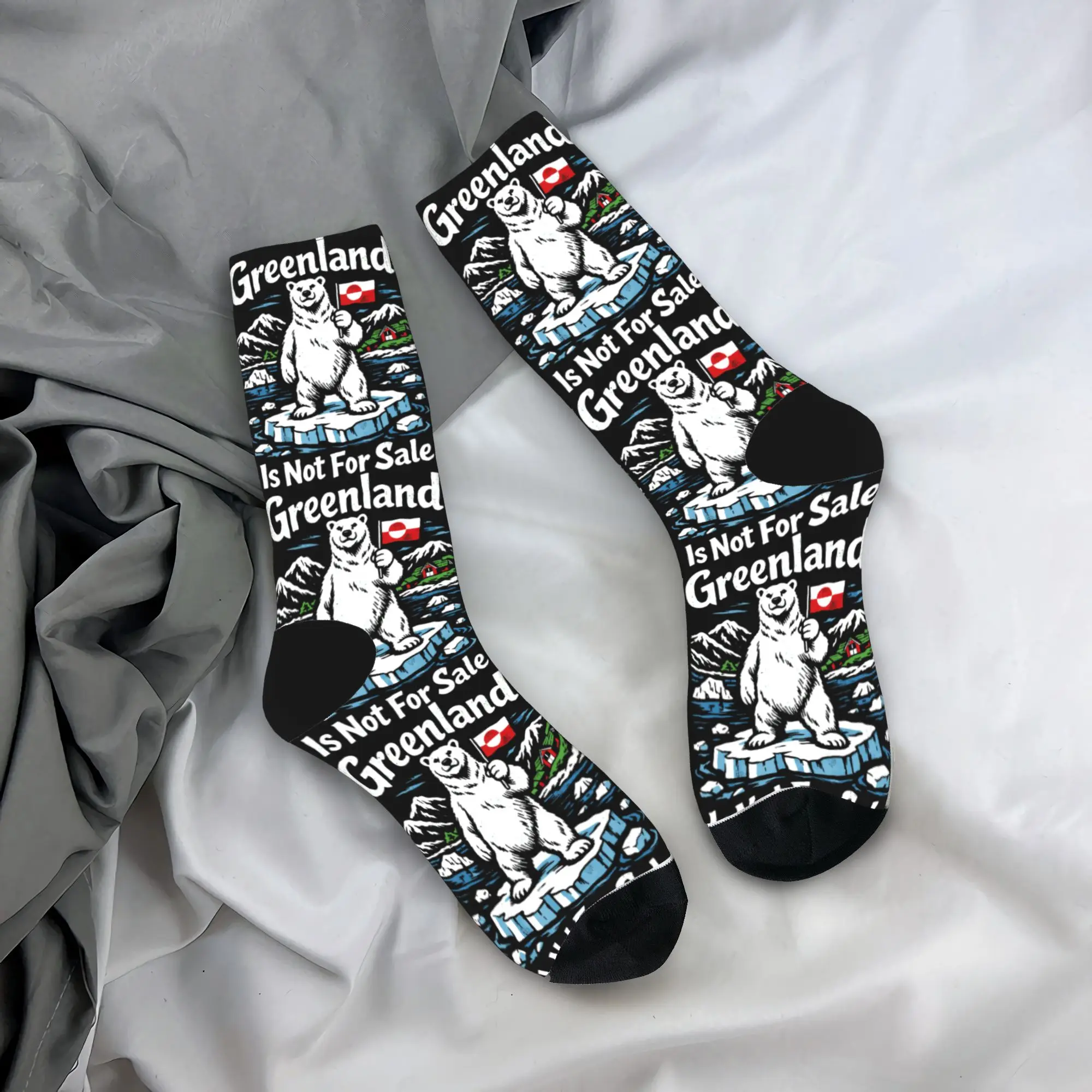 

Носки «Гренландия не продается»: модные дизайнерские зимние антибактериальные носки для мужчин, мягкие, дышащие, для бега