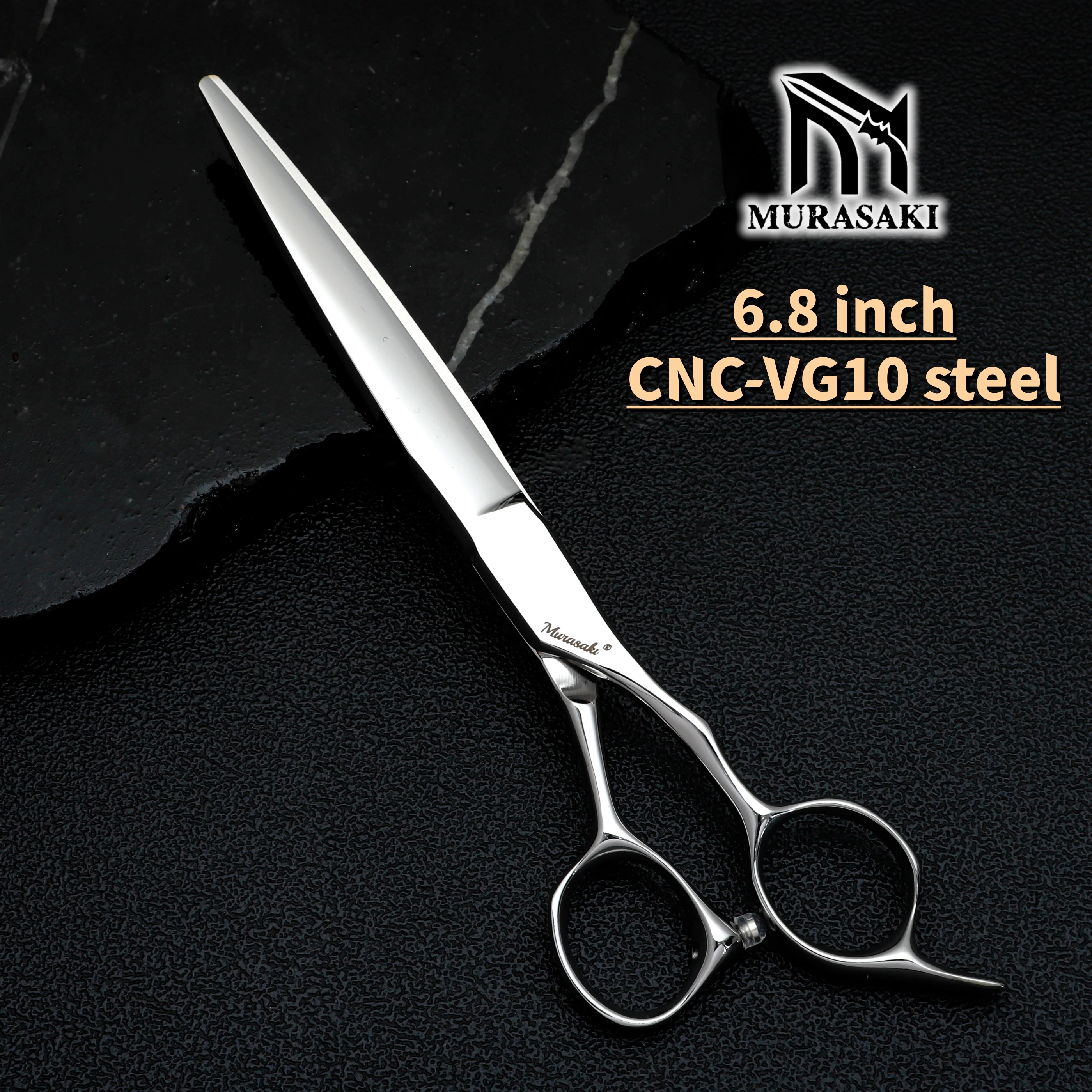 MURASAKI Professional Hair Cutting Scissors, Set of 6.0 to 6.8 Inch Barber Shears, Made by VG10 Steel, High-End Barbershop Tools