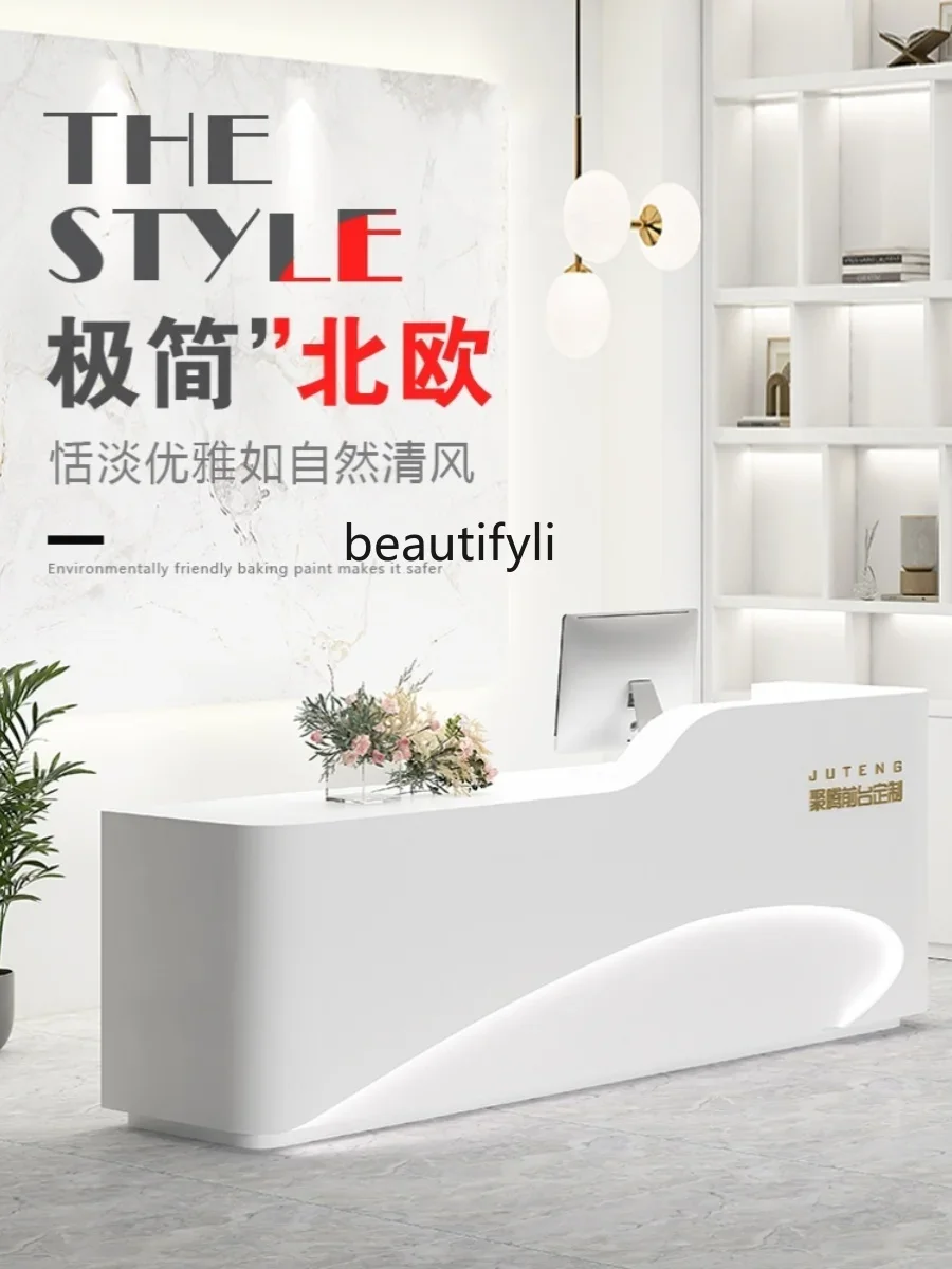 Beauty Salon Bar Cashier Clothing Store Yoga Studio Front Desk Reception Counter Dental Clinic Guide Desk Set