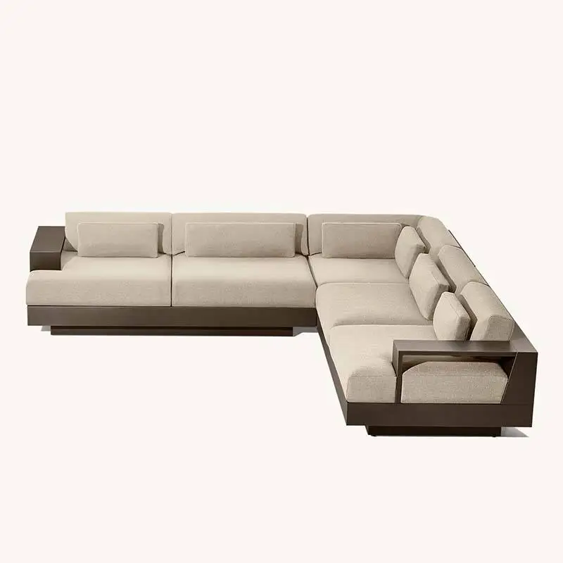 Waterproof Outdoor Furniture Garden Sofa Aluminum Frame Sectional Outdoor Sofa Set for Patio Courtyard & Hotel Terrace Furniture
