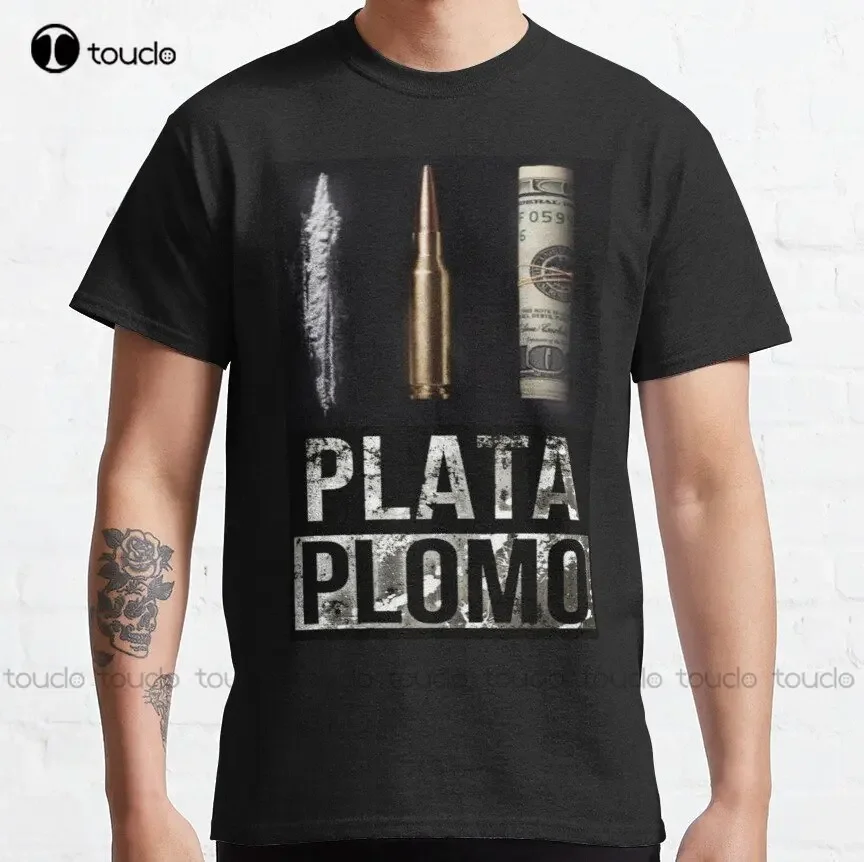 

Plata O Plomo Pablo Escobar Classic T-Shirt Teacher Shirts For Women Cotton Outdoor Simple Vintage Casual Tee Shirts New
