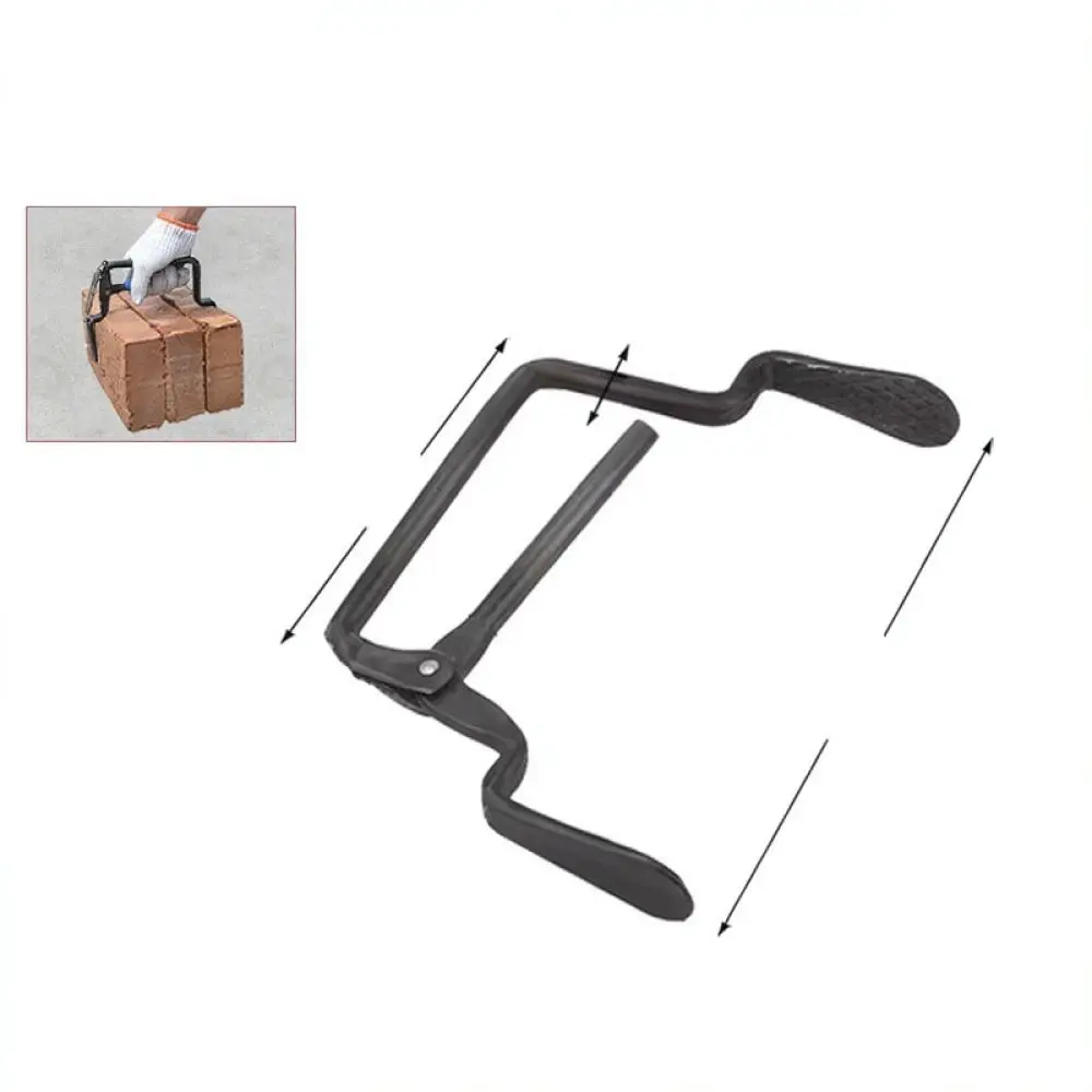 High Carbon Steel Brick Clamp Adjustable Tongs Manual Masonry Tool For Heavy Duty Building Block Moving Work