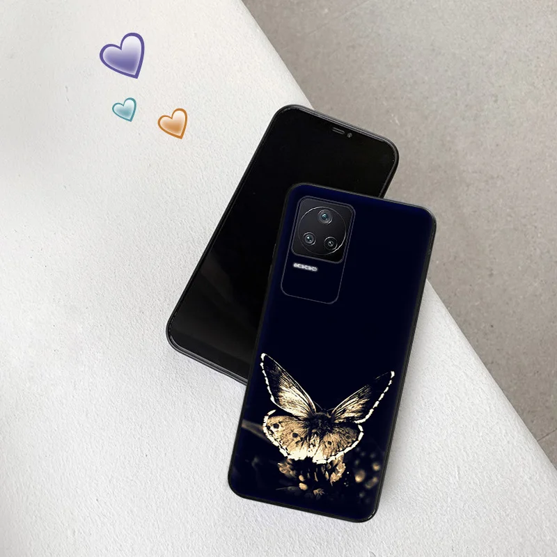 Anti-Drop Soft Phone Case For Xiaomi Poco x5 5G x4 x3 pro f1 f3 gt f4 f5 m5 m4 m3 c40 c50 c51 Flower Nocturnal Butterfly Cover