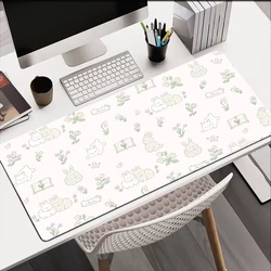 Bunny Rabbit Mouse Pad Large Cute Pink Desk Mat PC Cartoon Gaming Accessories Mousepad Anime Gamer Cabinet Keyboard Pad Carpet