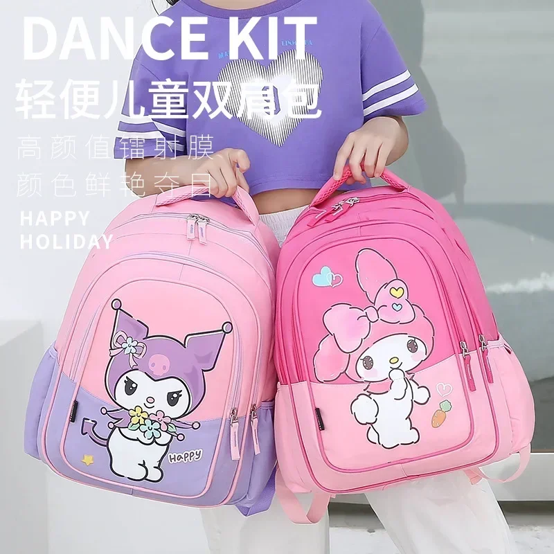 

Sanrio hello kitty Primary School Schoolbag girl Large Capacity Backpack kuromi Shoulder Bag cartoon Travel handbag