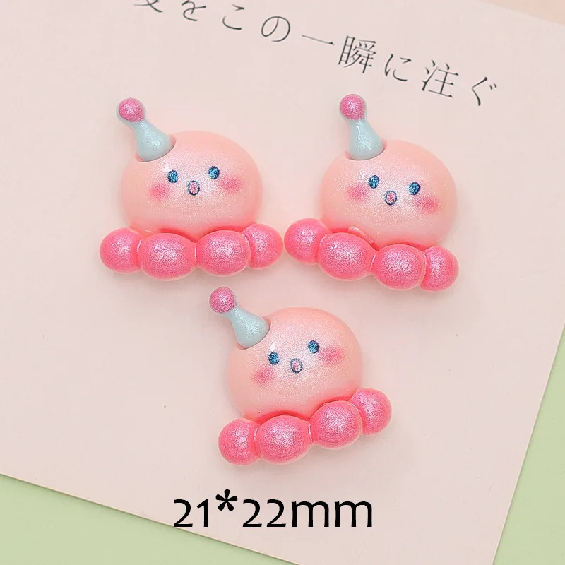 10Pcs New Cute Resin Mini Little Marine Animals Series Flat Back Manicure Parts Embellishments For Hair Bows Accessories