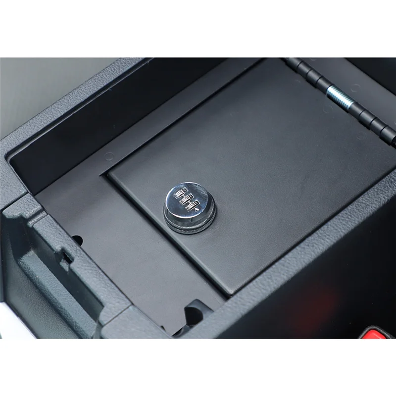 

NEW-Car Armrest Safe Box Center Console Storage Organizer For Toyota 4Runner 2010-2024 Accessories, 3-Digit Combination Lock