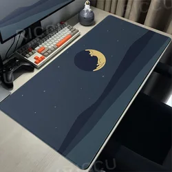 Cute Japan Cat Moon MousePad Gamer Computer Keyboard Large Desk Mats Home Office Laptop Non-Slip Mousepads Gaming Accessories